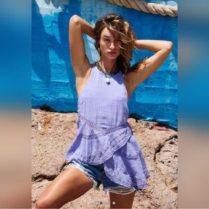 Free People Lost In Lace Top Size XS